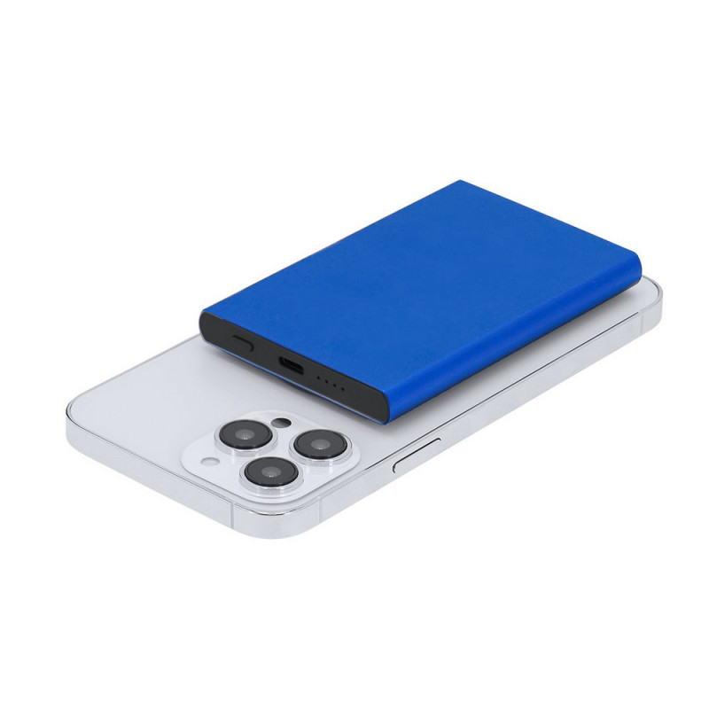 Magnetyczny bezprzewodowy power bank 5000 mAh z aluminium z recyklingu ładowarka bezprzewodowa 15W