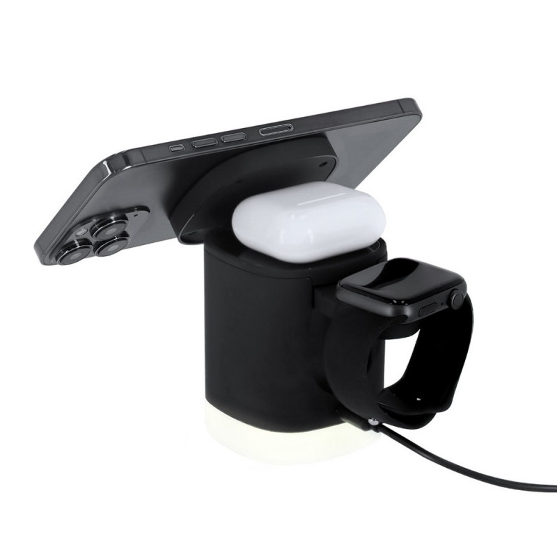 Magnetyczna ładowarka bezprzewodowa 15W z RABS 3 w 1 stojak na telefon