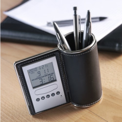 Pojemnik na przybory do pisania zegar wielofunkcyjny