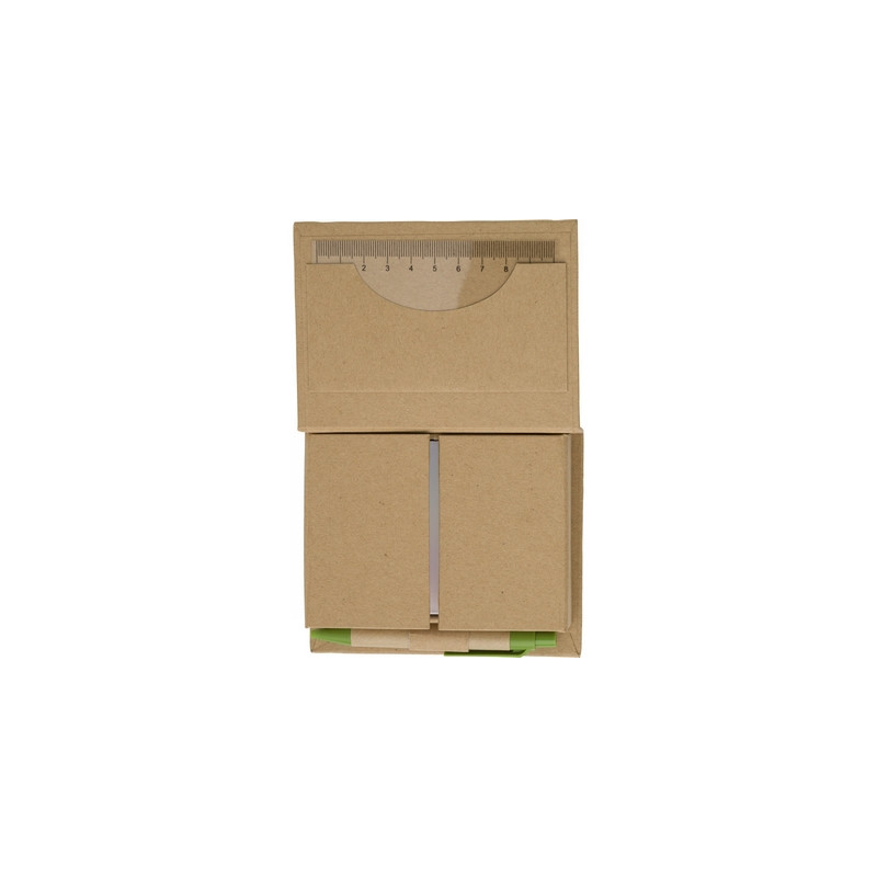 Zestaw do notatek notatnik karteczki samoprzylepne długopis linijka