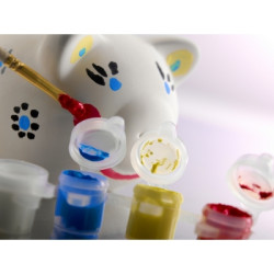Skarbonka "świnka" do malowania farbki i pędzelek