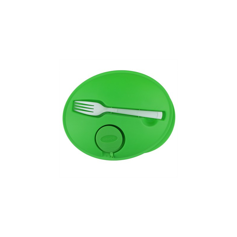 Pudełko śniadaniowe 1 L widelec i pojemnik na sos do sałatki ok 50 ml