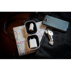 Zestaw do ładowania adapter sieciowy i ładowarka samochodowa