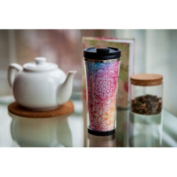 Kubek termiczny 500 ml miejsce na kartkę z nadrukiem full colour | Etta