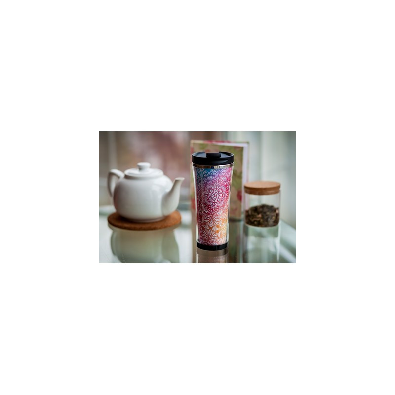 Kubek termiczny 500 ml miejsce na kartkę z nadrukiem full colour | Etta