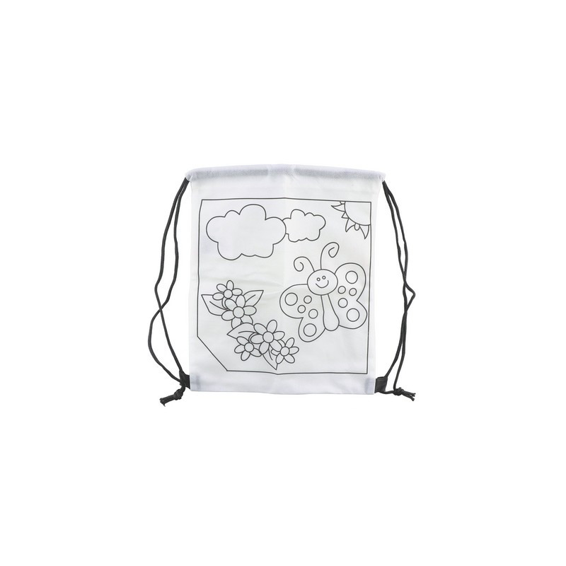 Worek ze sznurkiem do kolorowania flamastry