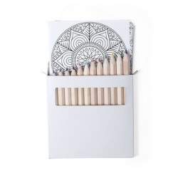 Kolorowanka mandala kredki