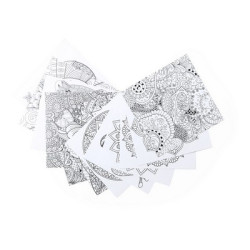 Kolorowanka mandala kredki