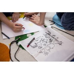 Worek ze sznurkiem do kolorowania kredki | Rosemary