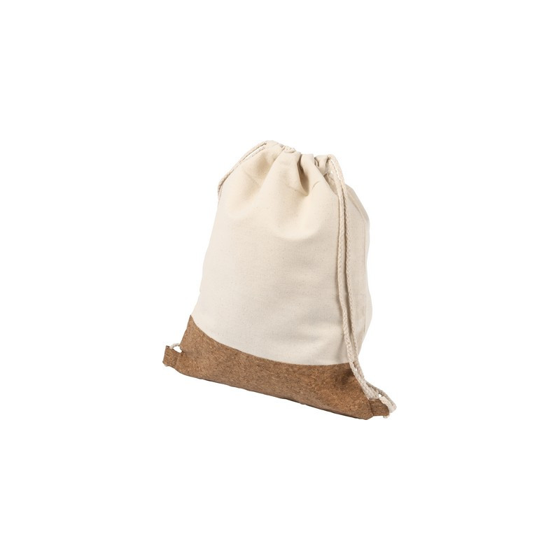 Bawełniany worek ze sznurkiem z korkowym elementem