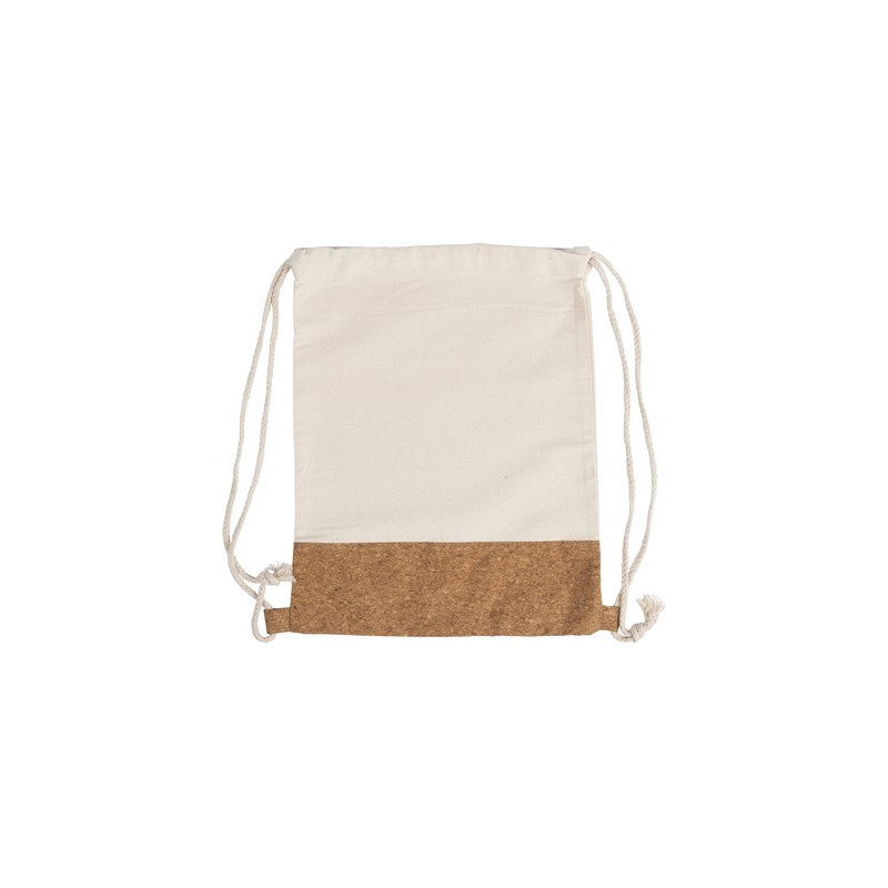 Bawełniany worek ze sznurkiem z korkowym elementem