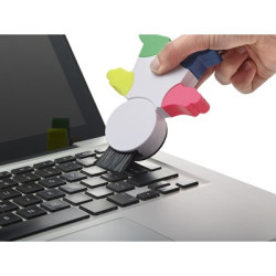 Zakreślacz "ludzik" czyścik do ekranu pędzelek do czyszczenia klawiatury