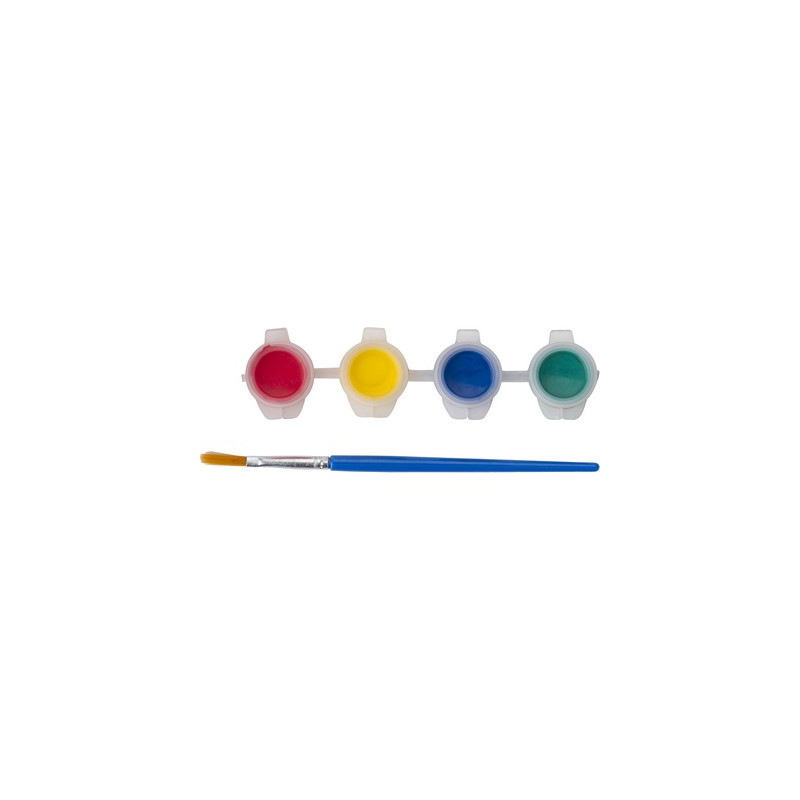 Domek dla ptaków do malowania farbki i pędzelek