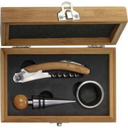 Bambusowy zestaw do wina 3 el