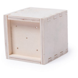 Mięta pieprzowa z doniczką drewniana osłonka na doniczkę