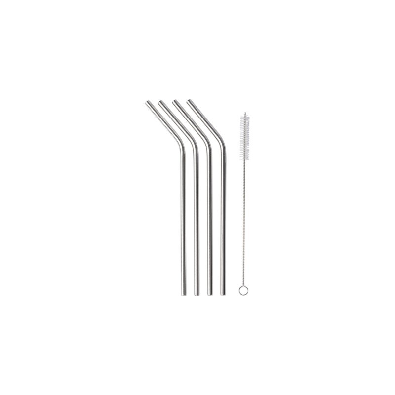 Zestaw słomek ze stali nierdzewnej