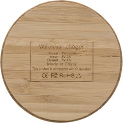 Bambusowa ładowarka bezprzewodowa 5W
