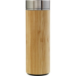 Bambusowy termos 420 ml posiada sitko zatrzymujące fusy