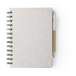 Notatnik ok A5 ze słomy pszenicznej długopis