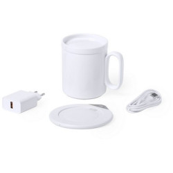 Kubek ceramiczny 350 ml ładowarka bezprzewodowa 15W podgrzewacz do kubka