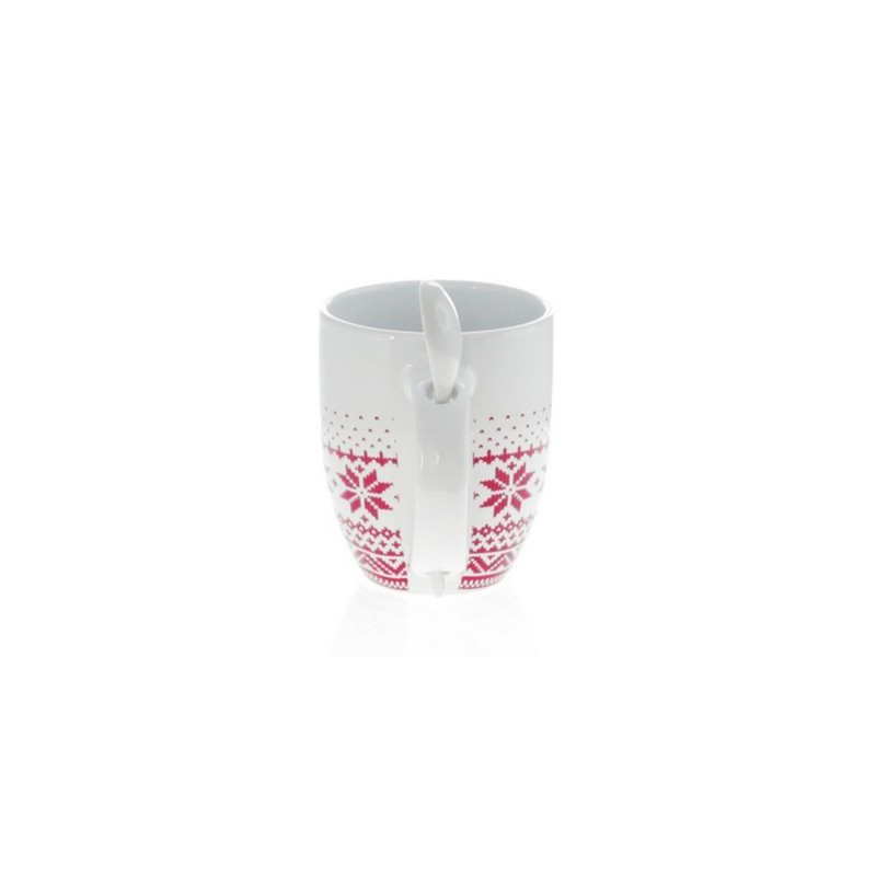 Kubek ceramiczny 370 ml z łyżeczką świąteczny wzór