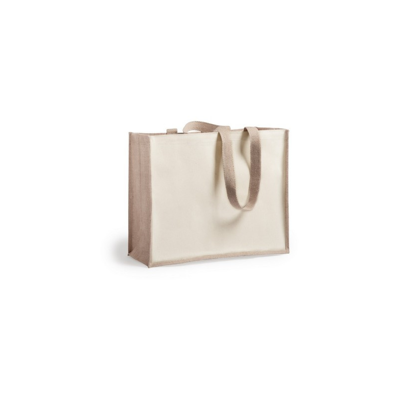 Torba z laminowanej juty na zakupy element z laminowanej bawełny
