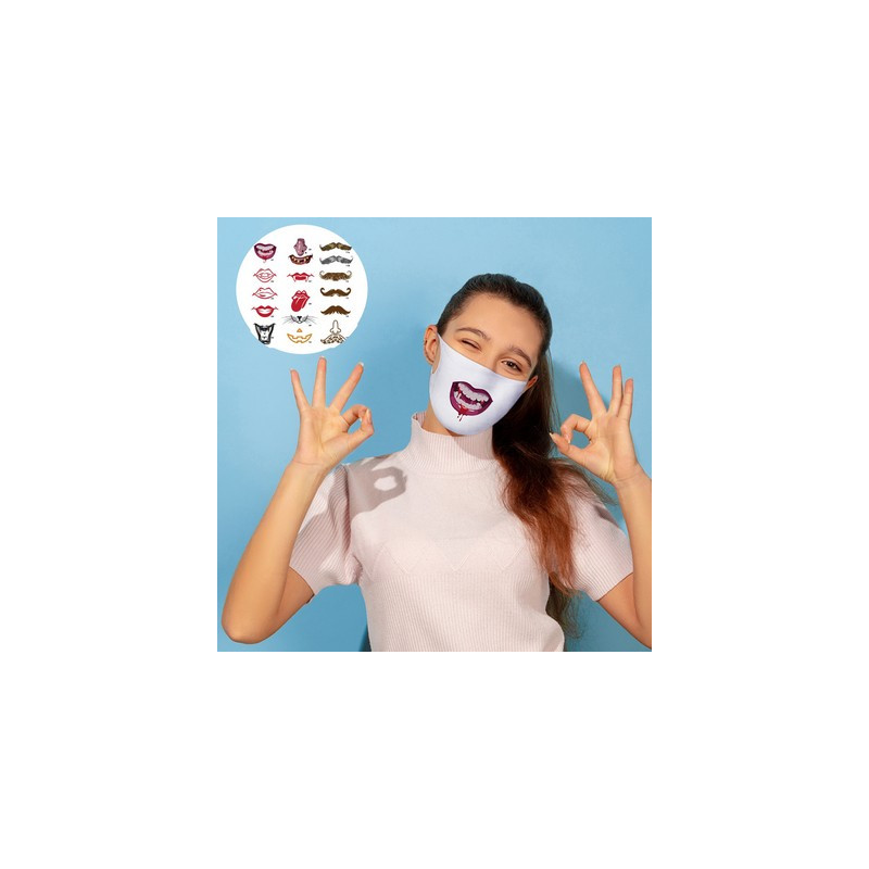 Maseczka wielokrotnego użytku z miejscem na filtr i jonami srebra