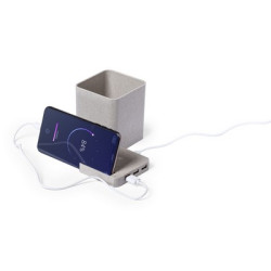 Ładowarka bezprzewodowa 5W ze słomy pszenicznej hub USB 20 pojemnik na przybory do pisania stojak na telefon