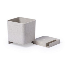 Ładowarka bezprzewodowa 5W ze słomy pszenicznej hub USB 20 pojemnik na przybory do pisania stojak na telefon