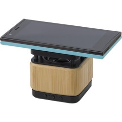 Bambusowy głośnik bezprzewodowy 3W ładowarka bezprzewodowa 3W