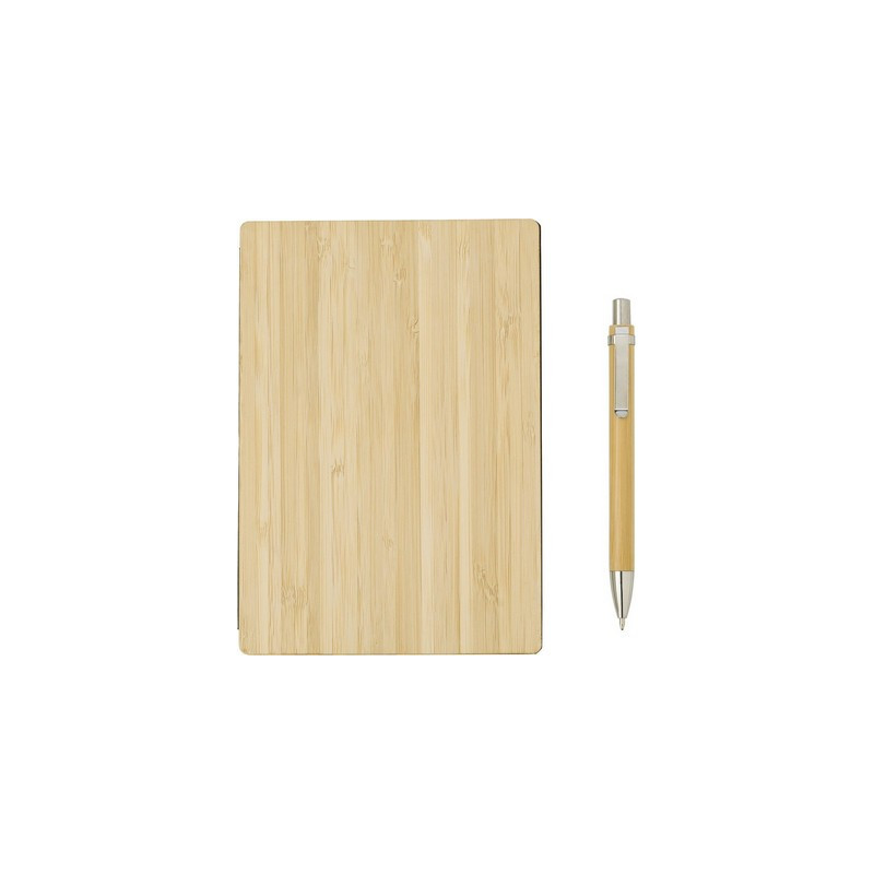 Bambusowy notatnik ok B6 z długopisem