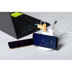 Ładowarka bezprzewodowa 5W hub USB pojemnik na przybory do pisania stojak na telefon