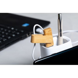 Ładowarka bezprzewodowa 5W hub USB pojemnik na przybory do pisania stojak na telefon