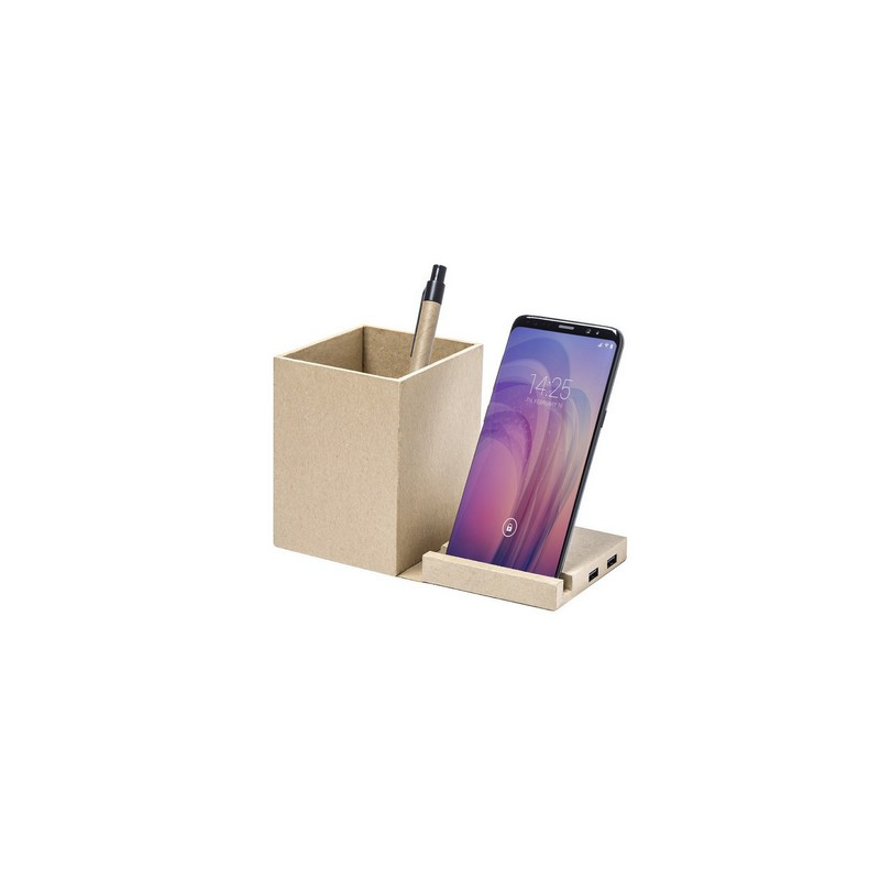 Składana ładowarka bezprzewodowa 5W z kartonu z recyklingu hub USB 20 pojemnik na przybory do pisania stojak na telefon