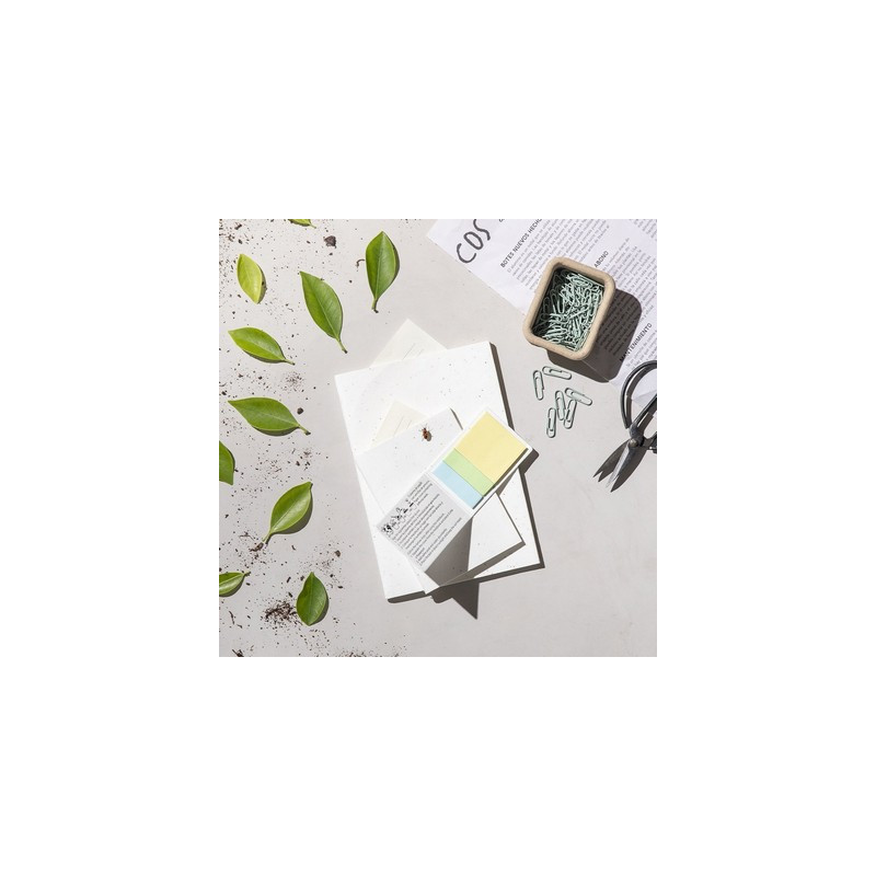 Zestaw do notatek karteczki samoprzylepne papier z nasionami