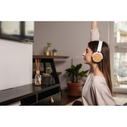 Składane bezprzewodowe słuchawki nauszne bambusowe elementy | Hollie