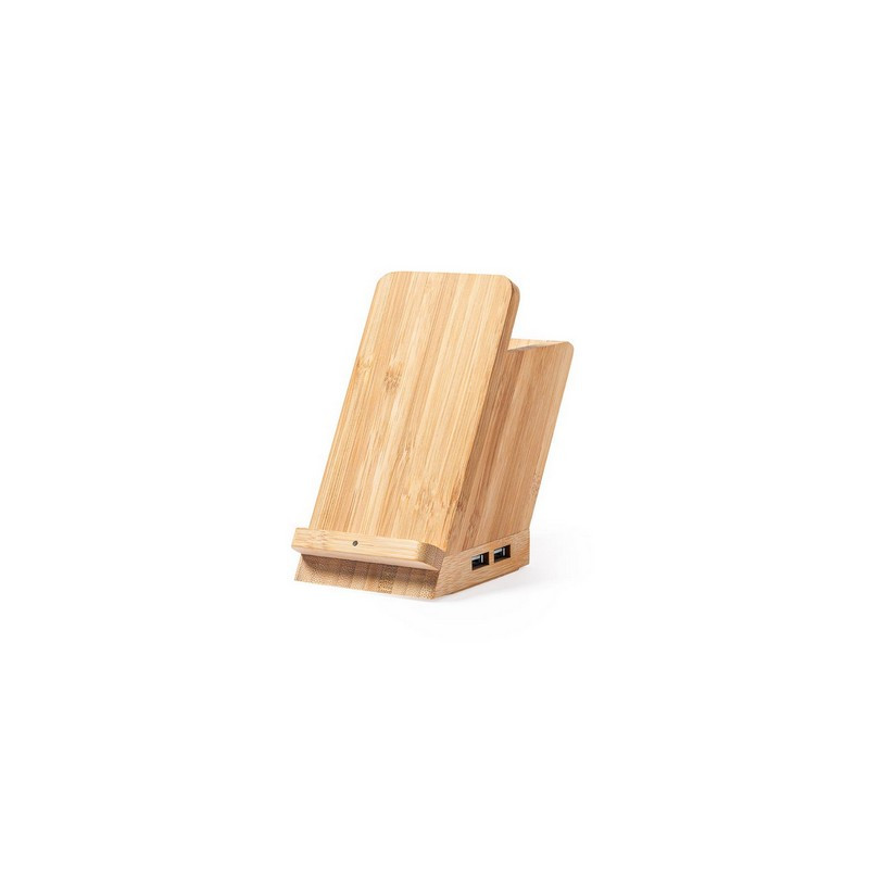 Bambusowa ładowarka bezprzewodowa 5W 4 porty hub USB 20 pojemnik na przybory do pisania stojak na telefon