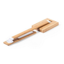 Bambusowa lampka na biurko ładowarka bezprzewodowa 10W