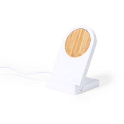 Magnetyczna bambusowa ładowarka bezprzewodowa 10W stojak na telefon