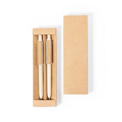 Zestaw piśmienniczy ze słomy pszenicznej długopis i ołówek mechaniczny