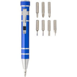 Zestaw narzędzi śrubokręt 8 końcówek teleskopowa latarka 3 LED