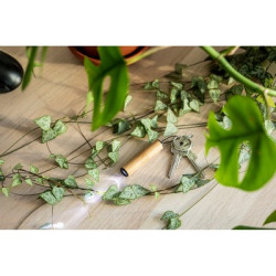 Bambusowy brelok do kluczy lampka 1 LED