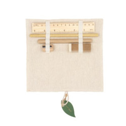 Zestaw szkolny piórnik ołówek długopis linijka gumka i temperówka | Clark