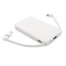 Power bank 5000 mAh ze zintegrowanymi kablami adapter w komplecie | Presley