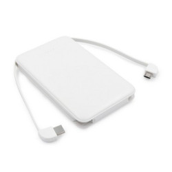 Power bank 5000 mAh ze zintegrowanymi kablami adapter w komplecie | Presley