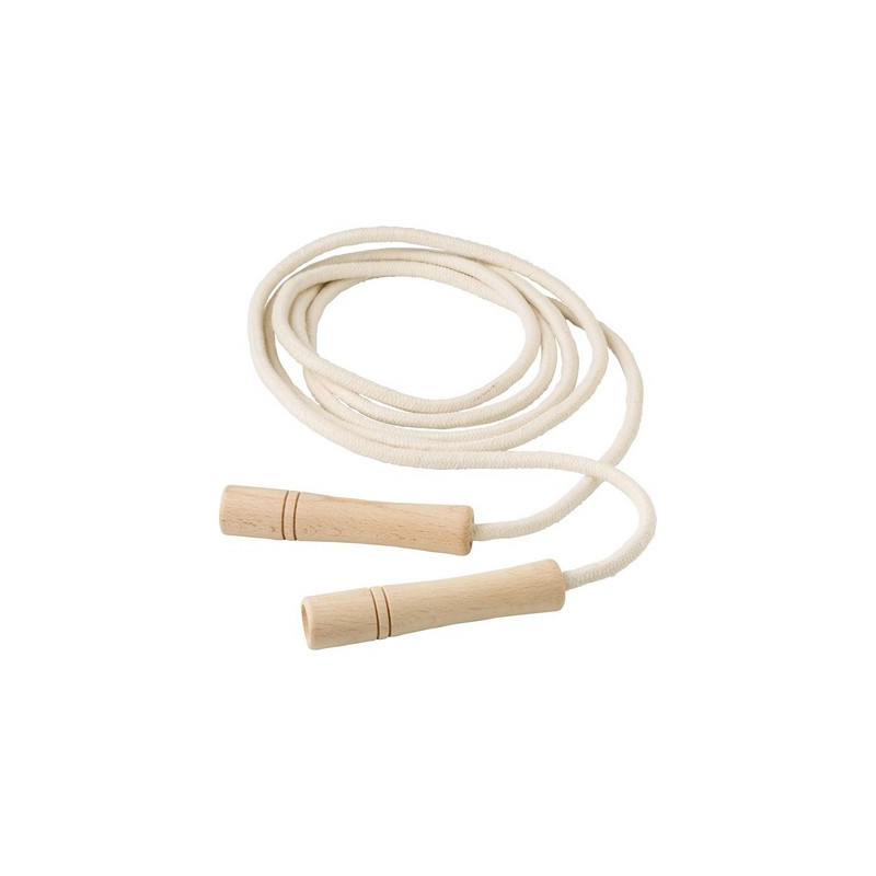 Skakanka z drewnianymi uchwytami