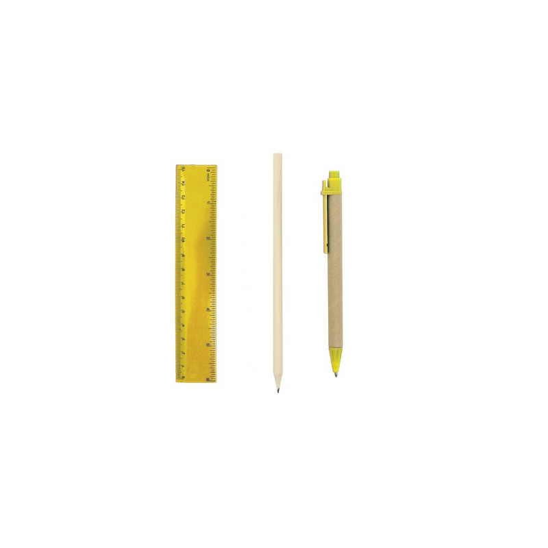 Zestaw szkolny piórnik ołówek długopis linijka gumka i temperówka | Tobias