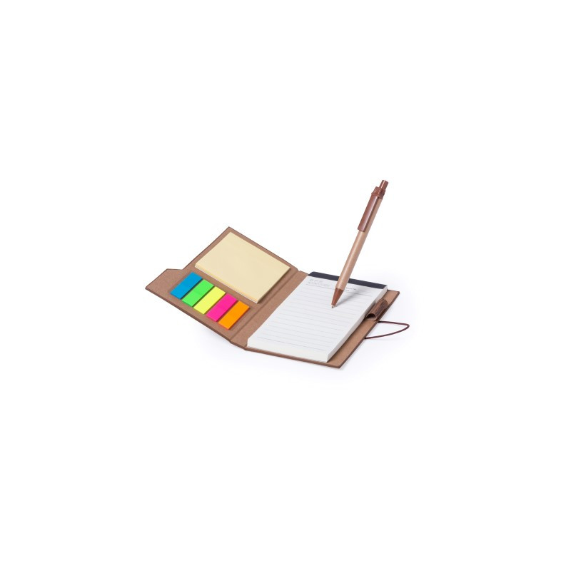 Zestaw do notatek notatnik ok A6 karteczki samoprzylepne długopis