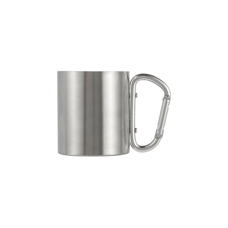 Metalowy kubek 185 ml z karabińczykiem