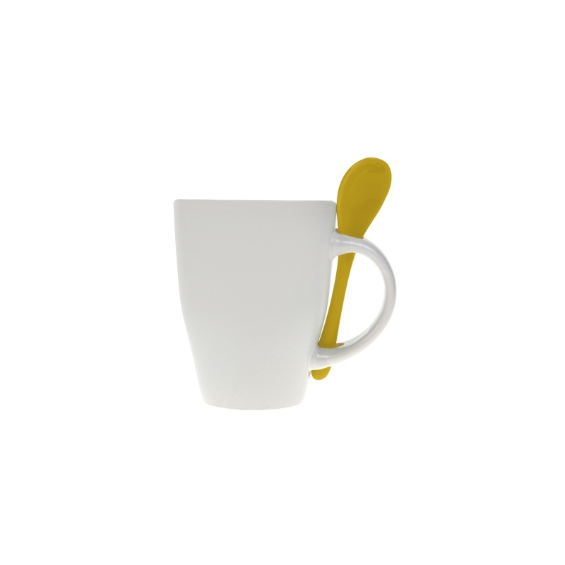 Kubek ceramiczny 300 ml z łyżeczką